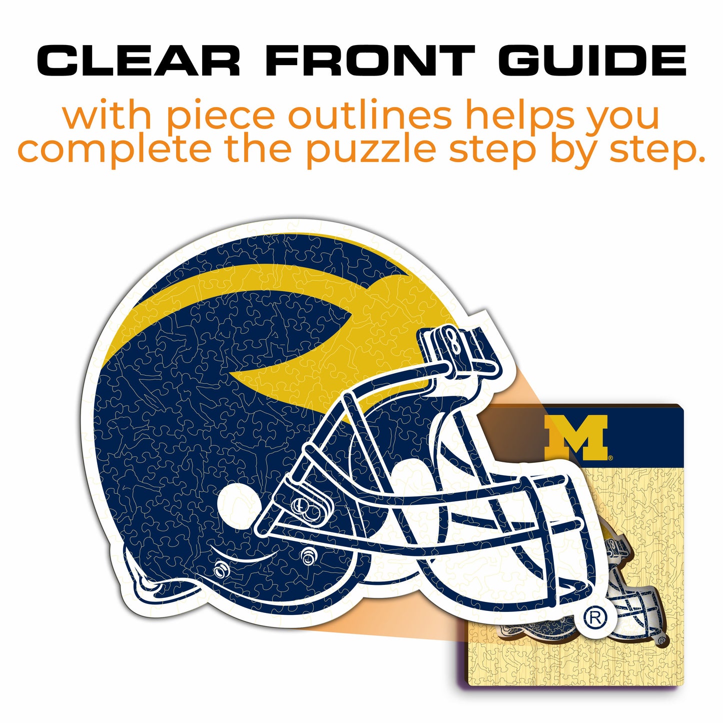 University of Michigan Helmet - Wooden Puzzle
