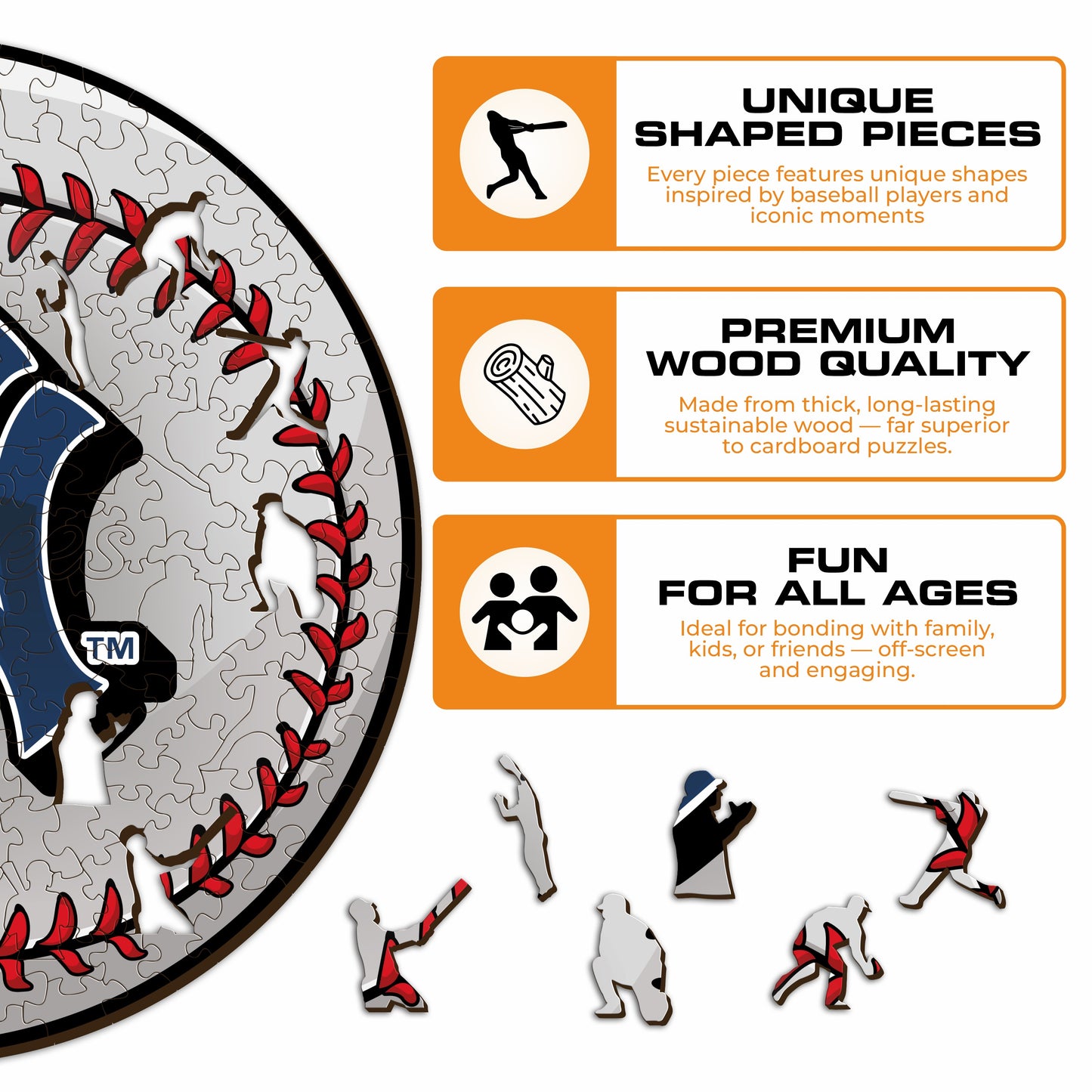 New York Yankees™ - Quebra-cabeça de madeira 