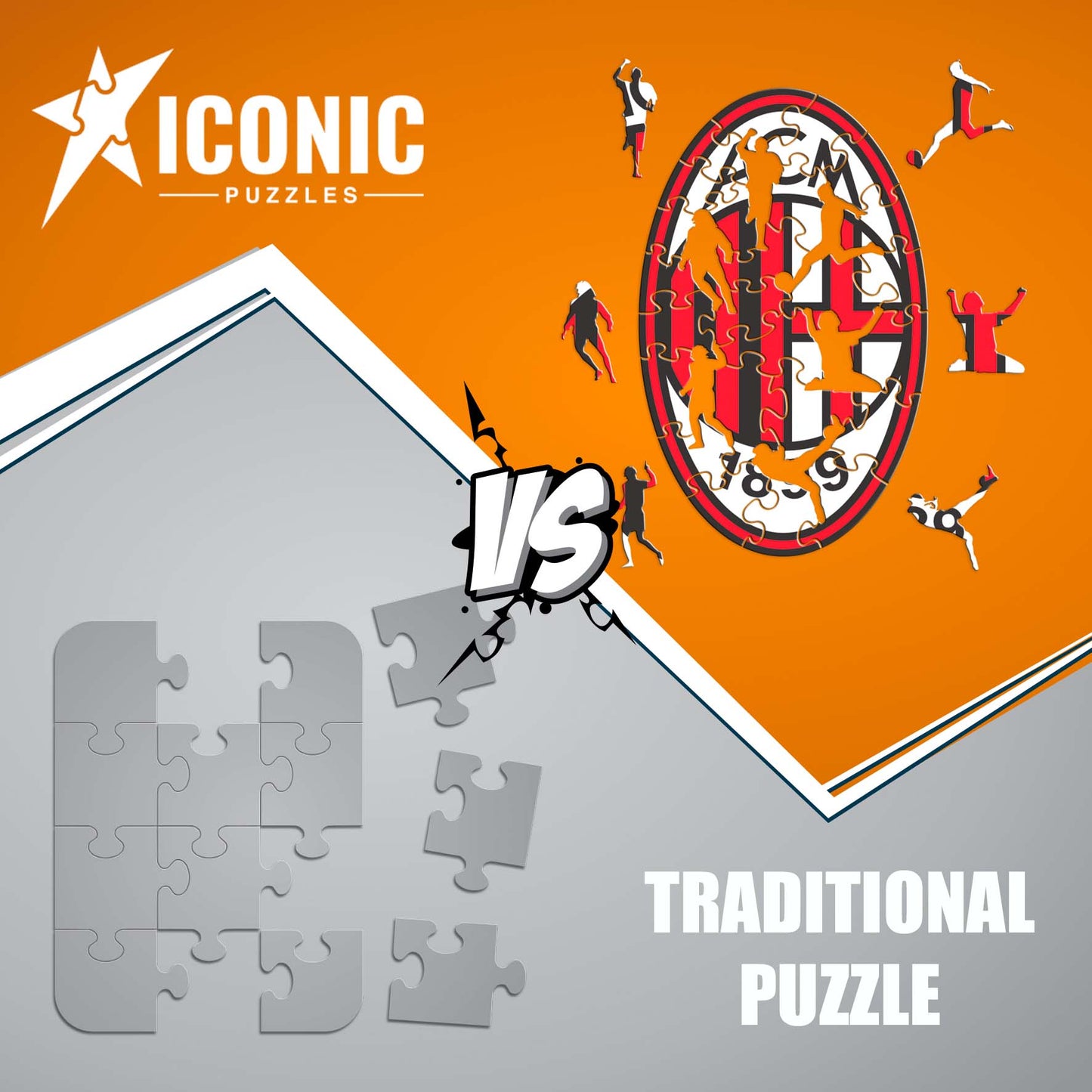 AC Milan® Logo - Wooden Puzzle