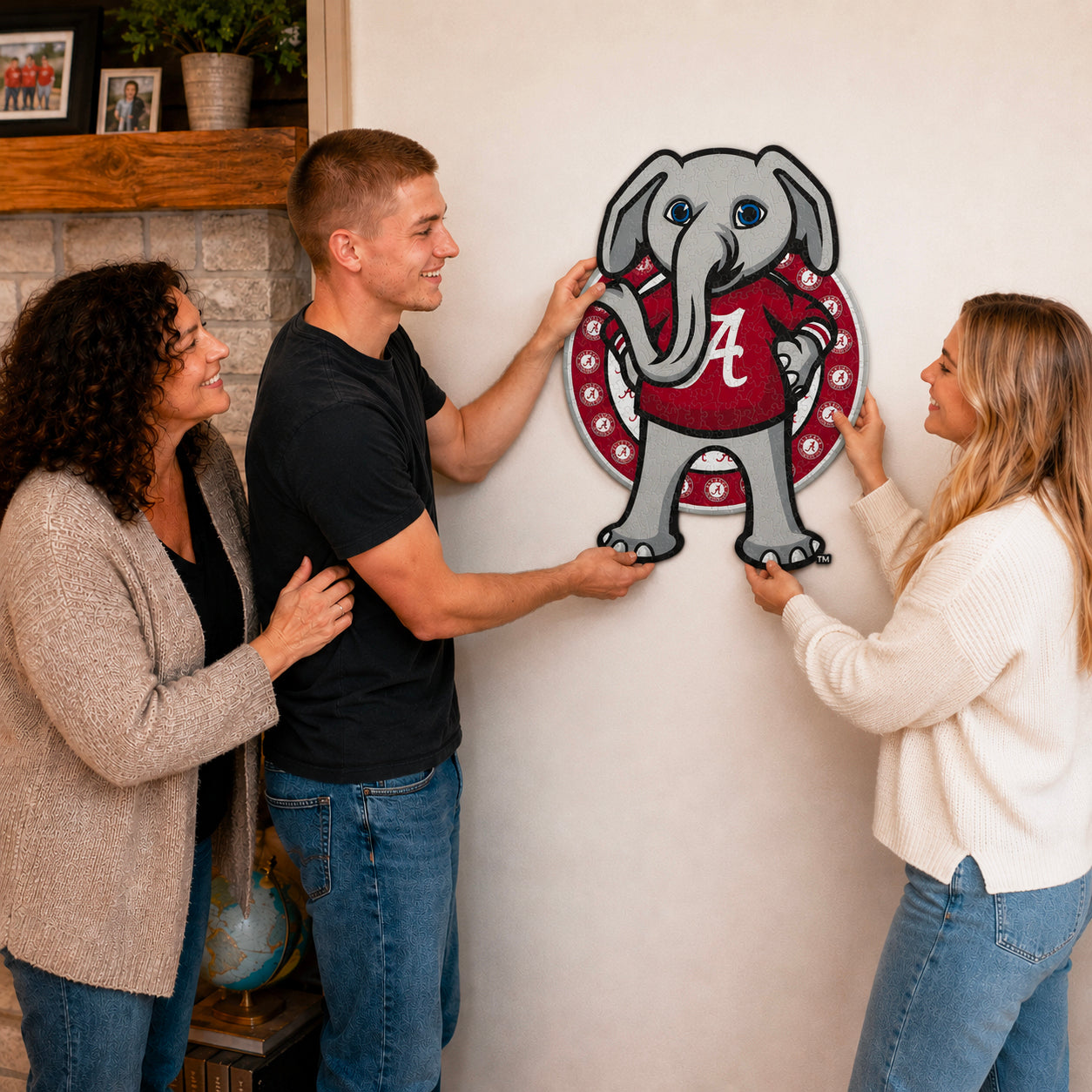 Alabama Crimson Tide Mascot Wooden Puzzle