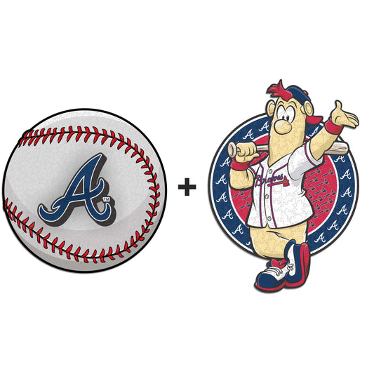 2 PACK Atlanta Braves™ Baseball + Mascot