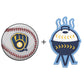 2 PACK Milwaukee Brewers™ Logo + Baseball