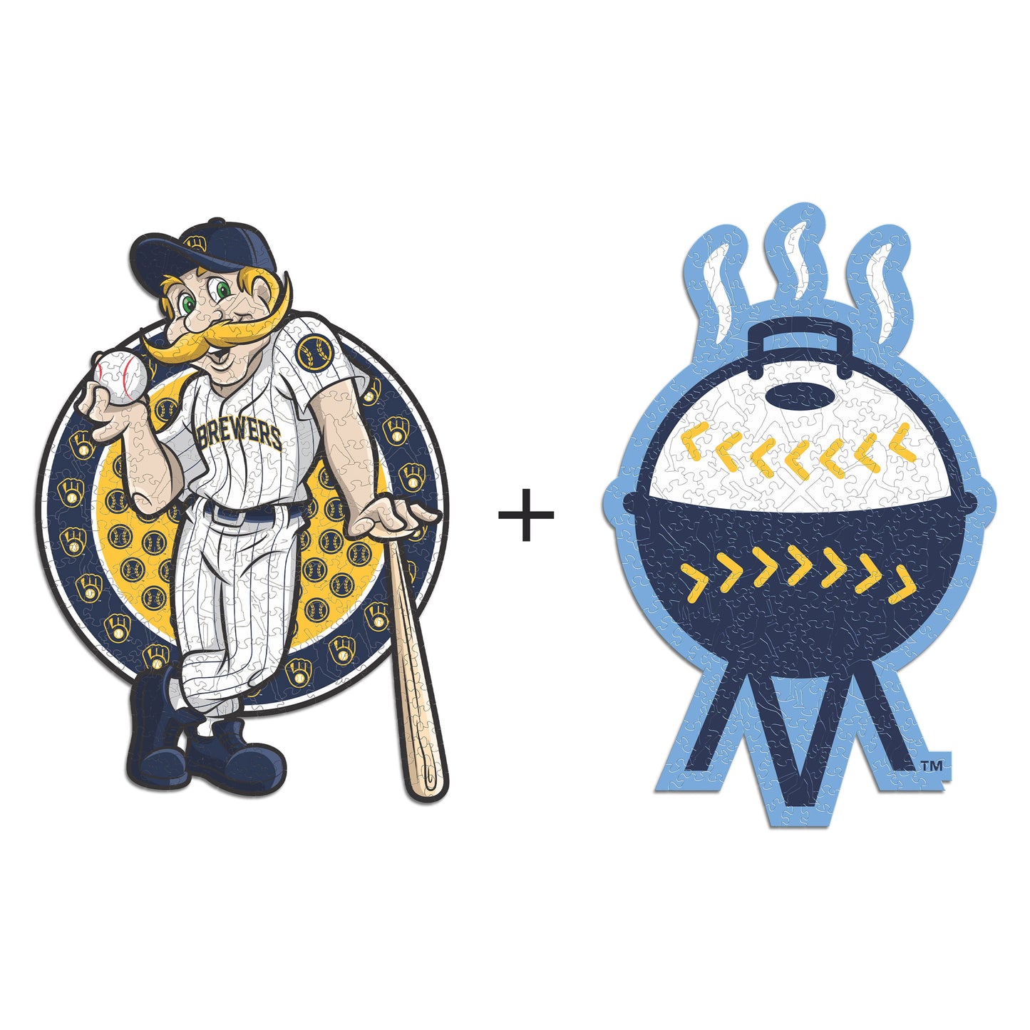 2 PACK Milwaukee Brewers™ Logo + Mascot