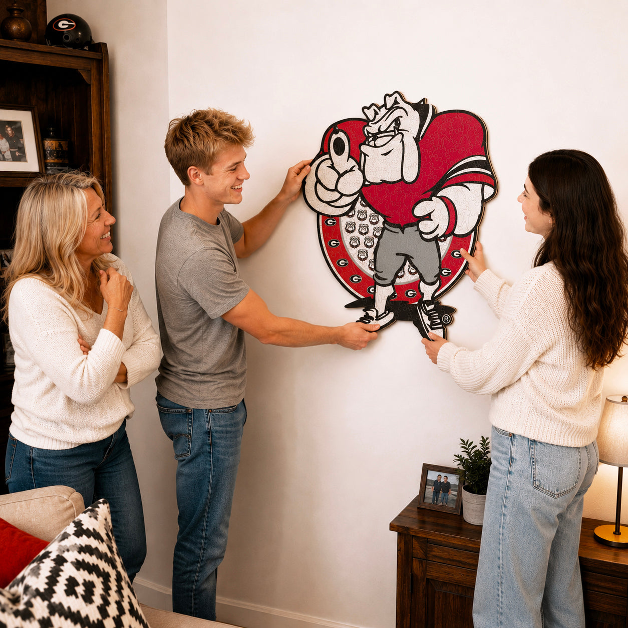Georgia Bulldogs Mascot Wooden Puzzle