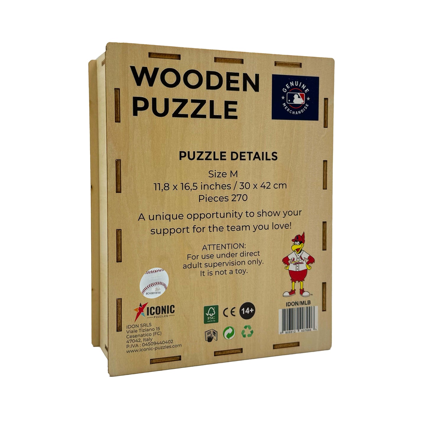 St. Louis Cardinals™ Mascot - Wooden Puzzle