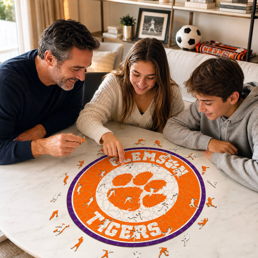 Universidade Clemson - Quebra-cabeça de madeira 