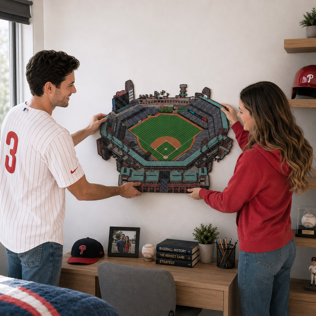 Philadelphia Phillies™ - Quebra-cabeça de madeira 