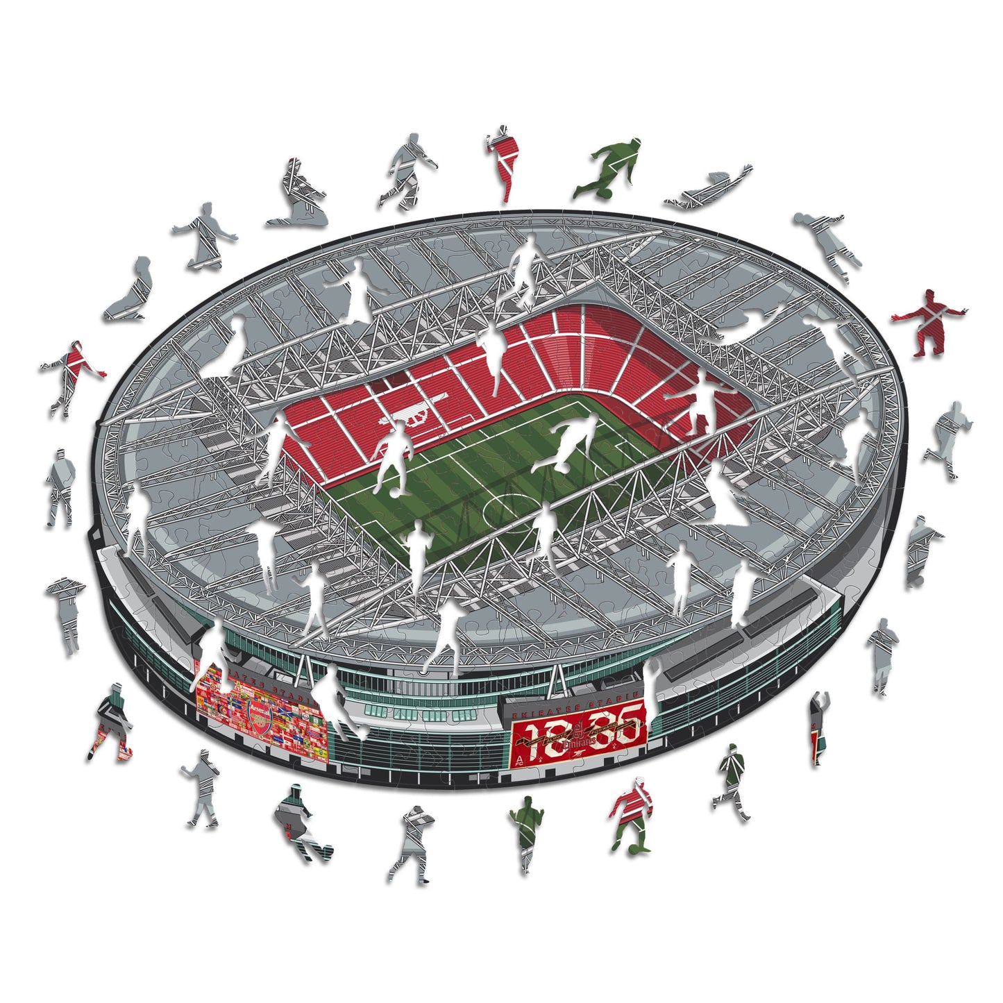 2 PACK Arsenal FC® Logo + Emirates Stadium