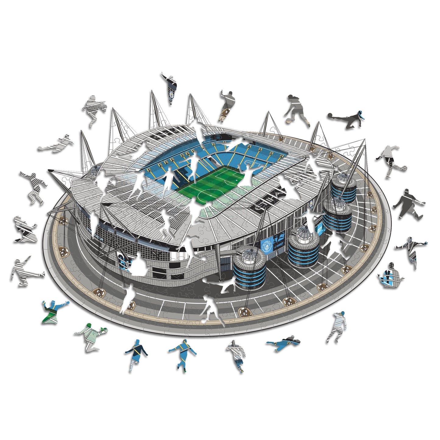 2 PACK Manchester City FC® Logo + Etihad Stadium