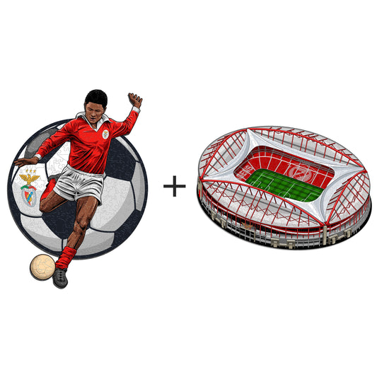 2 PACK Logotipo SL Benfica® + Eusébio 