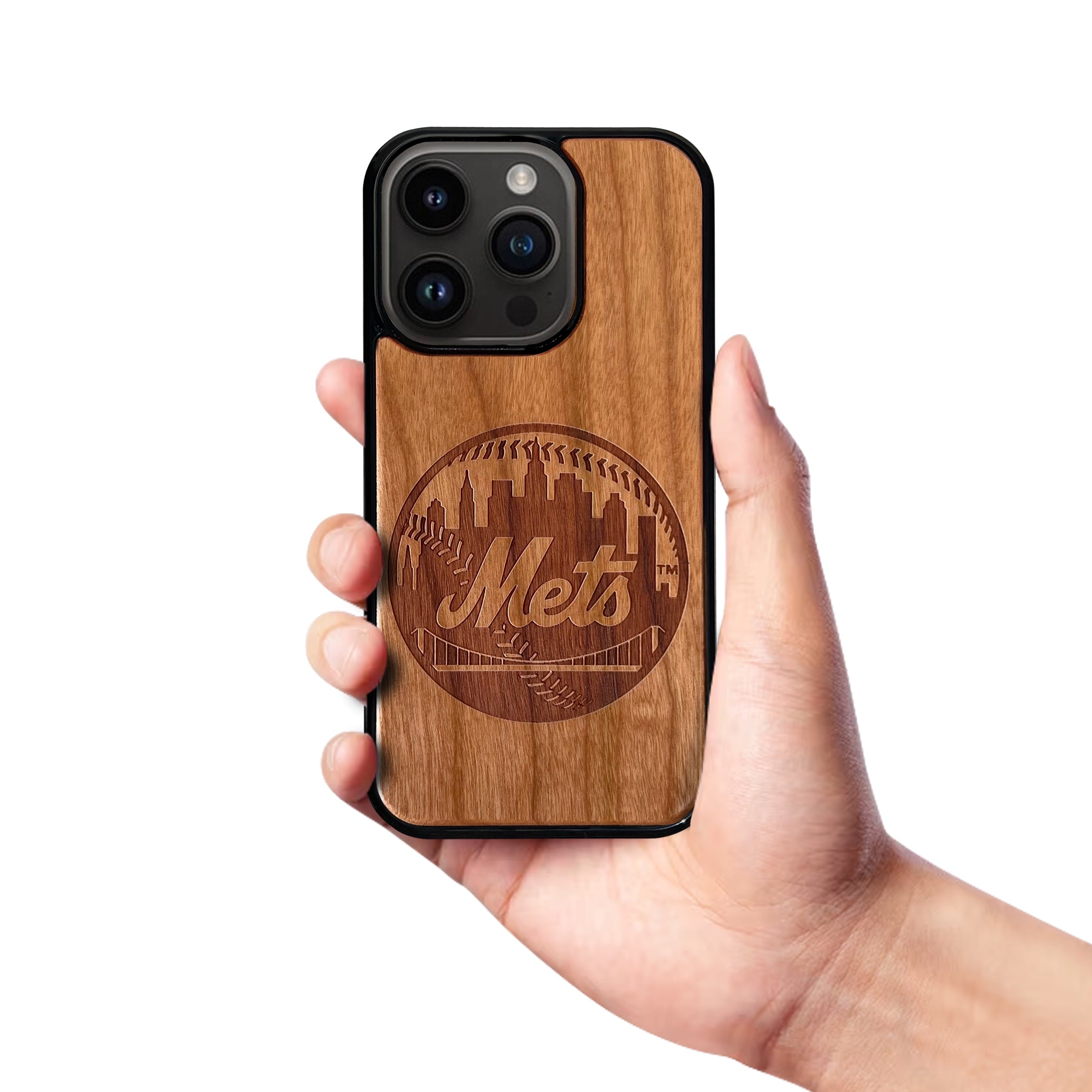 New York Mets Wooden Phone Case MagSafe Compatible