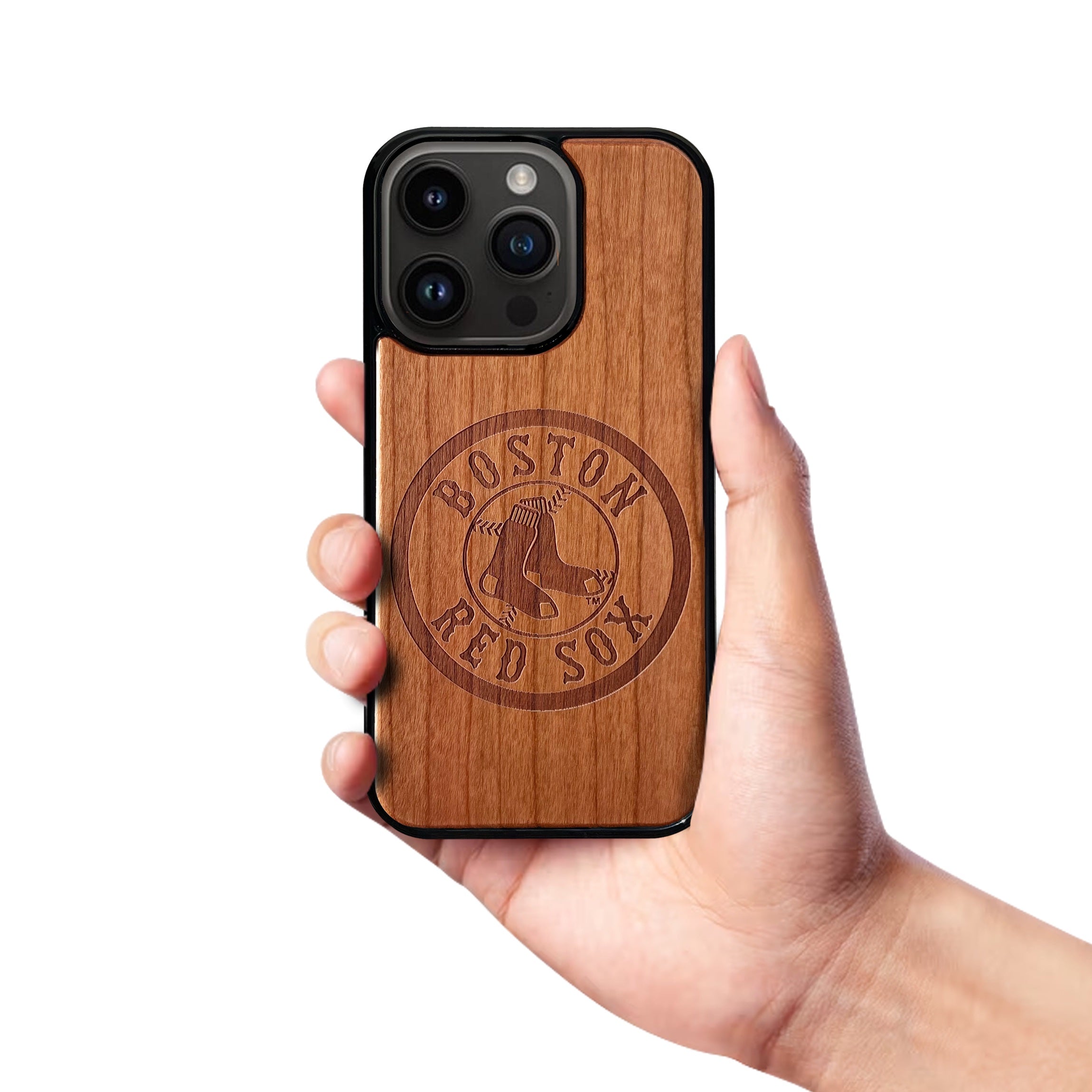 Boston Red Sox Wooden Phone Case MagSafe Compatible