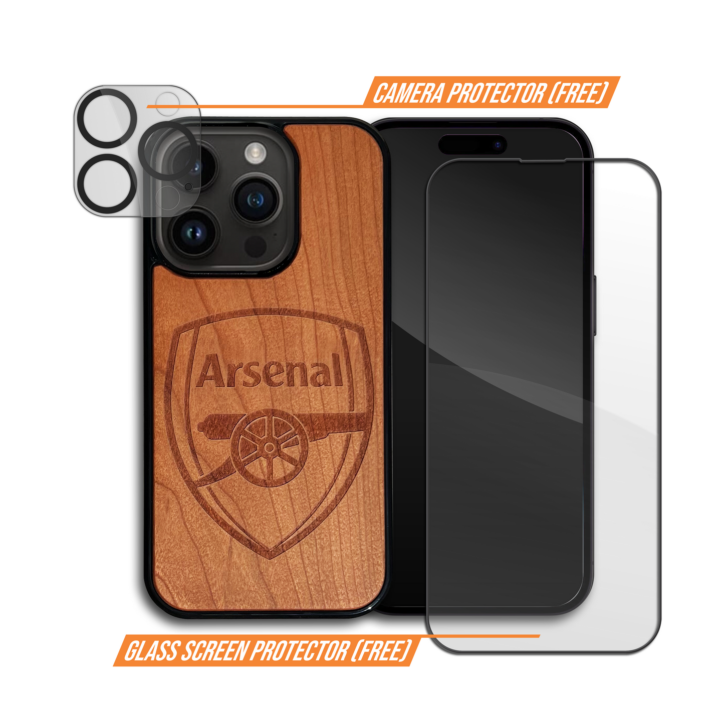 2 PACK Arsenal FC® Wooden Puzzle + Phone Case