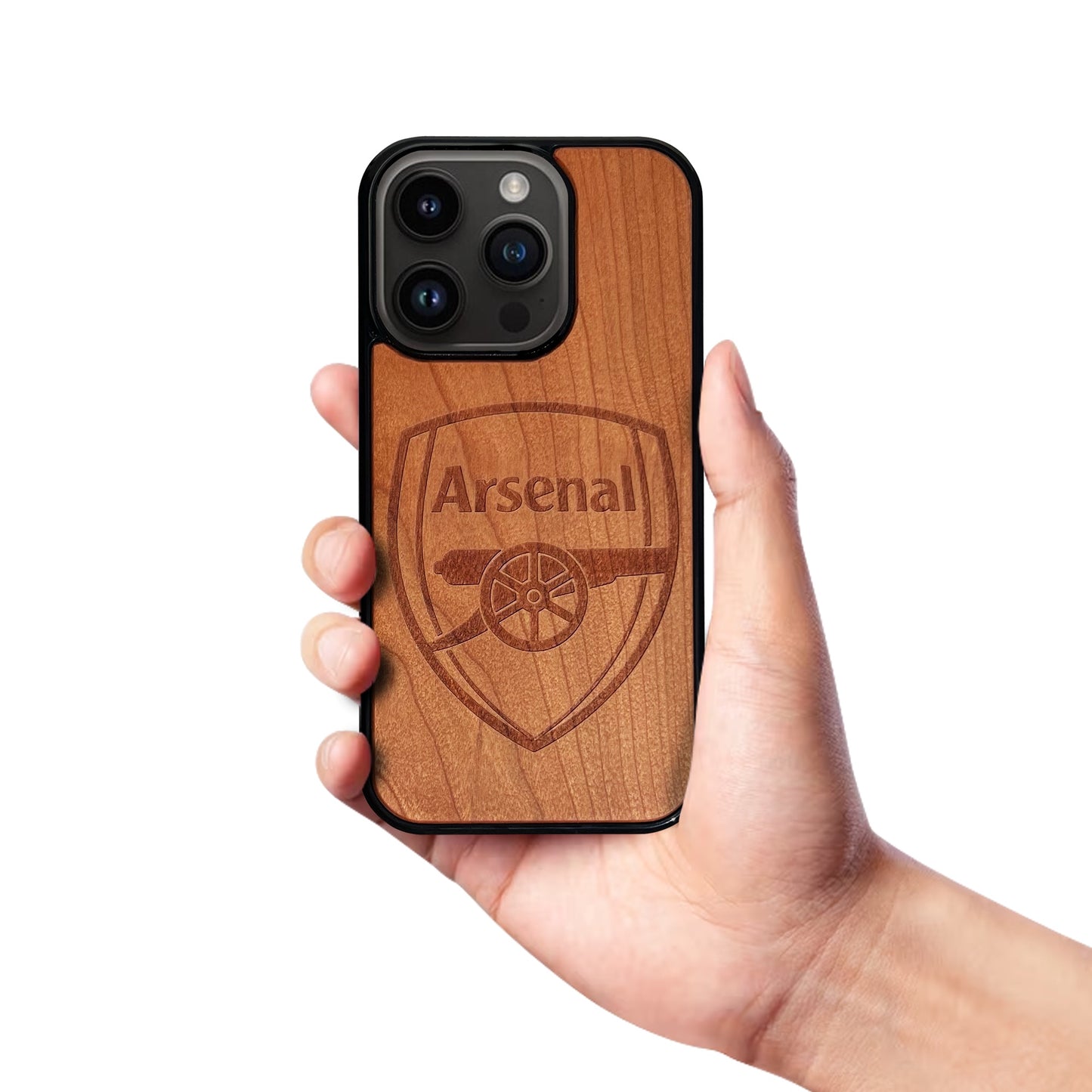 Arsenal FC® 徽標 - 官方木製手機殼（兼容 MagSafe）