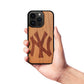 New York Yankees™ "NY" Logo - Wooden Phone Case (MagSafe Compatible)