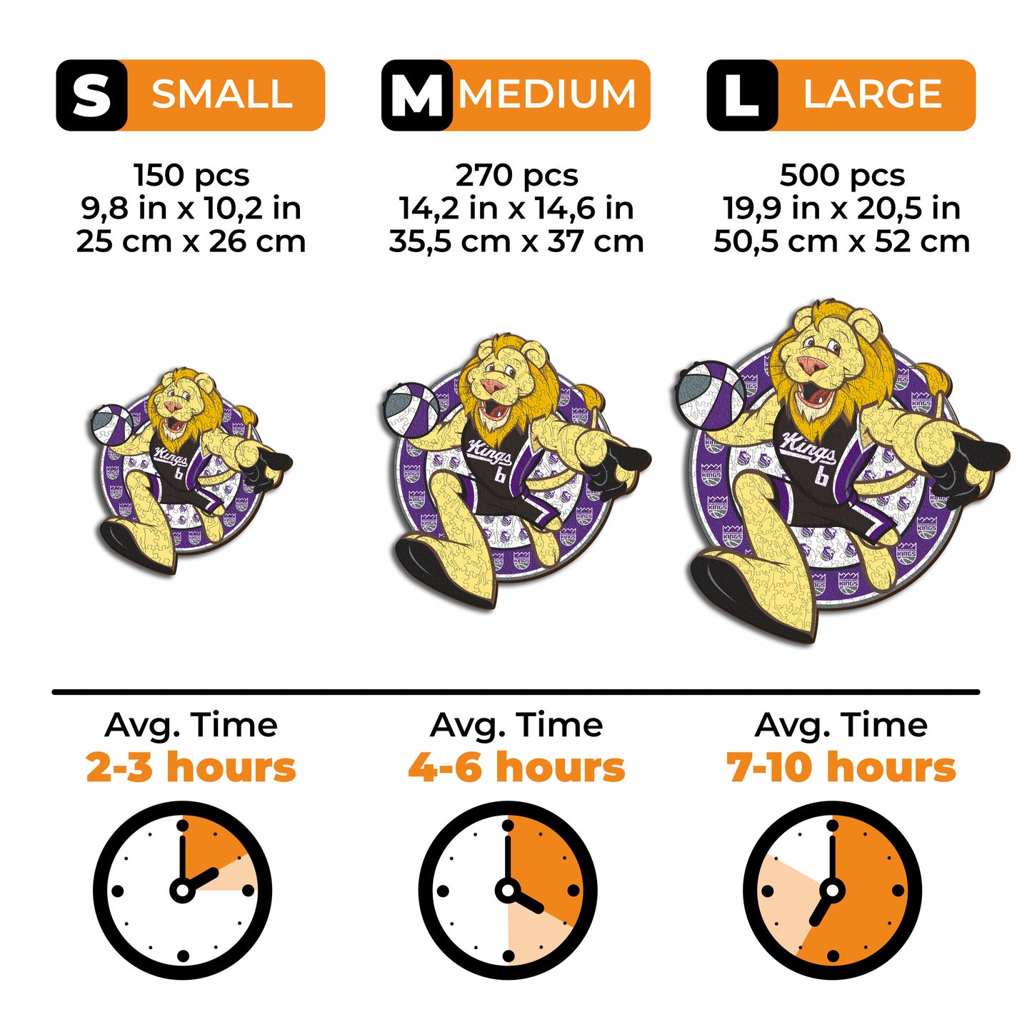 Sacramento Kings™ Mascot - Wooden Puzzle