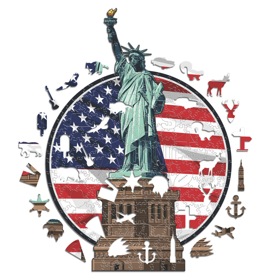 Statue of Liberty Wooden Puzzle Iconic Puzzles