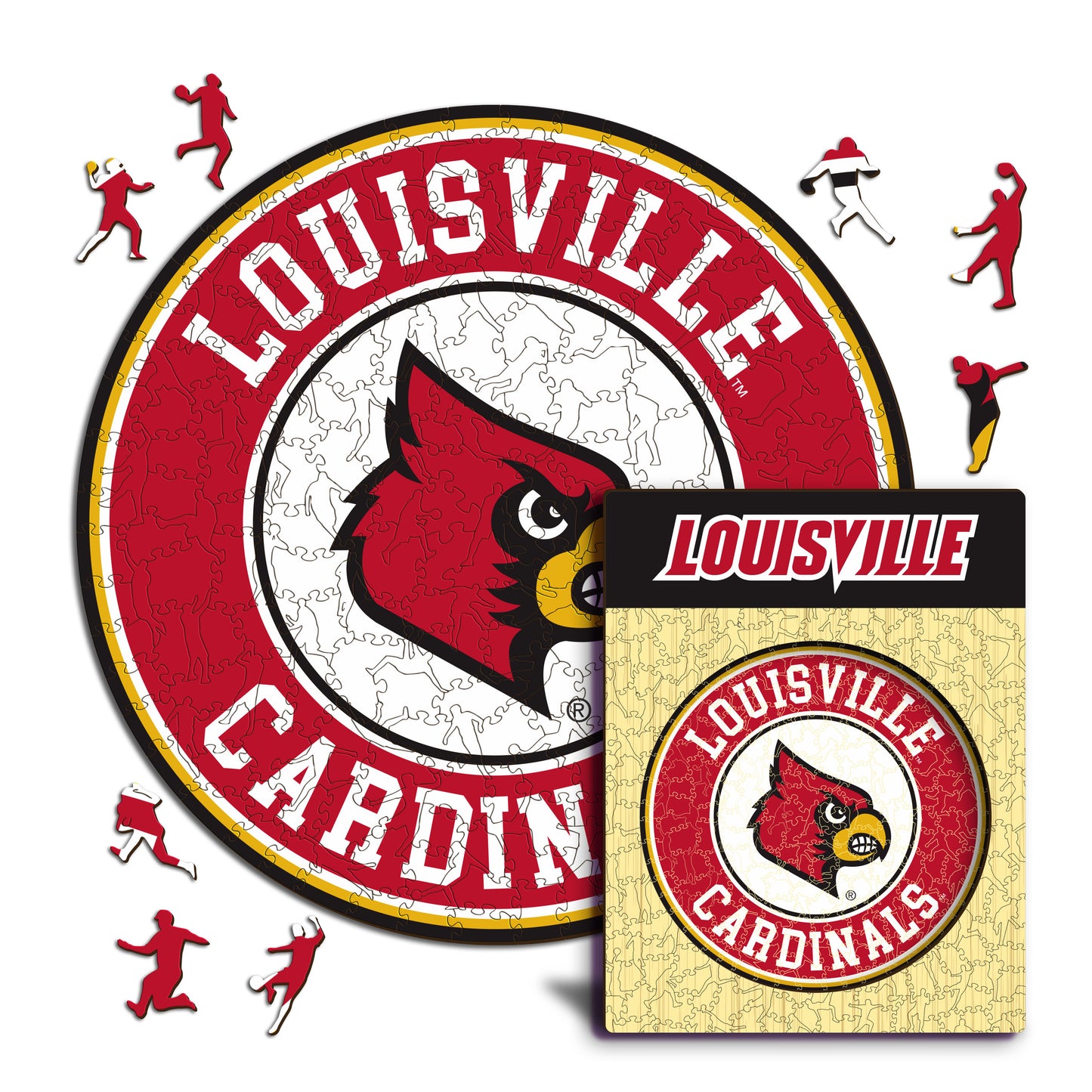 Louisville Cardinals Logo Wooden Puzzle