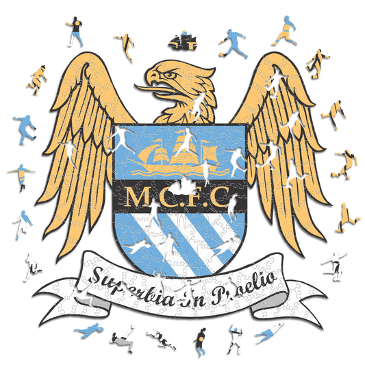 Manchester City FC® Retro Logo - Wooden Puzzle