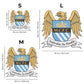 3 PACK Manchester City FC® Logo + Retro Logo + Etihad Stadium