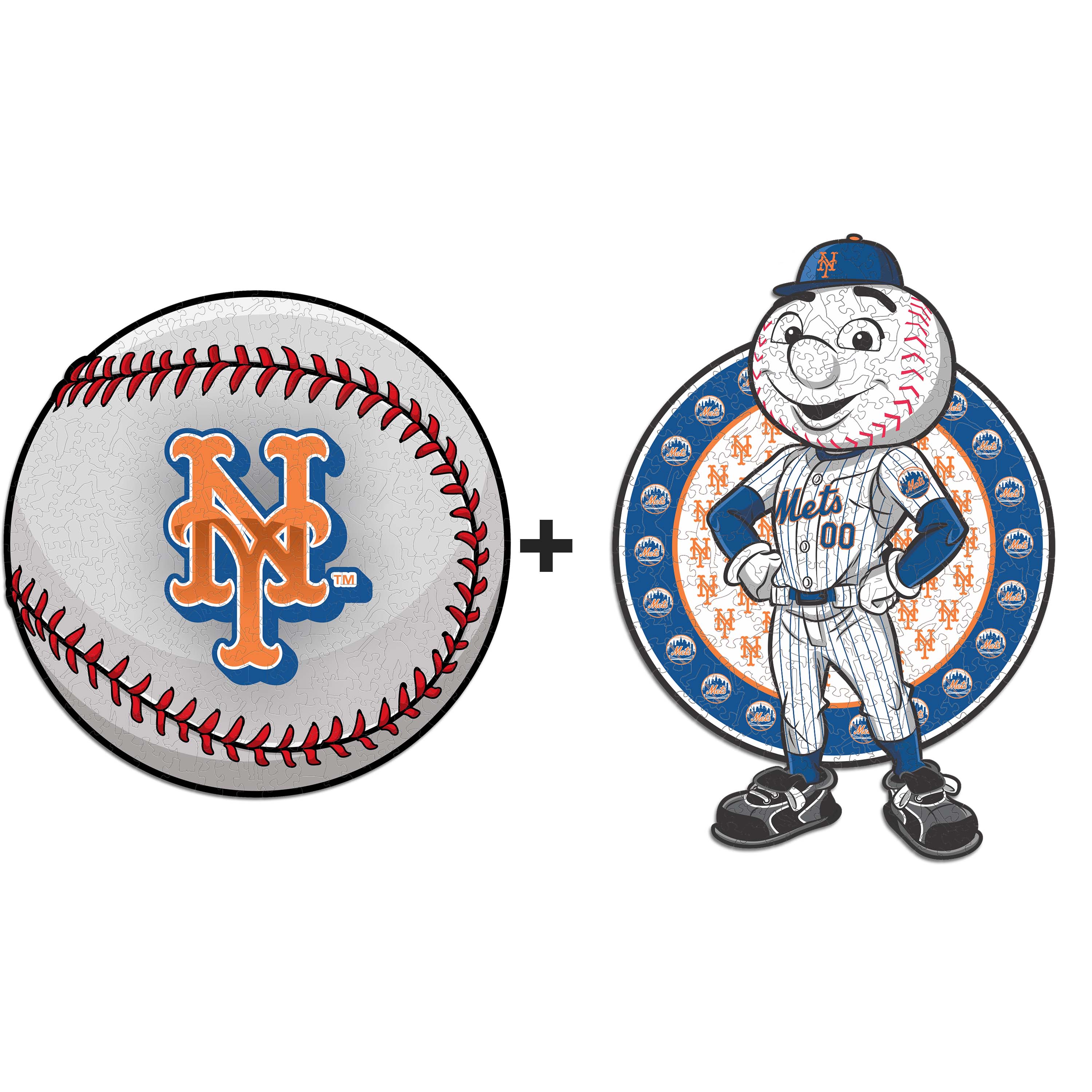 2 PACK New York Mets™ Baseball + Mascot – Iconic Puzzles