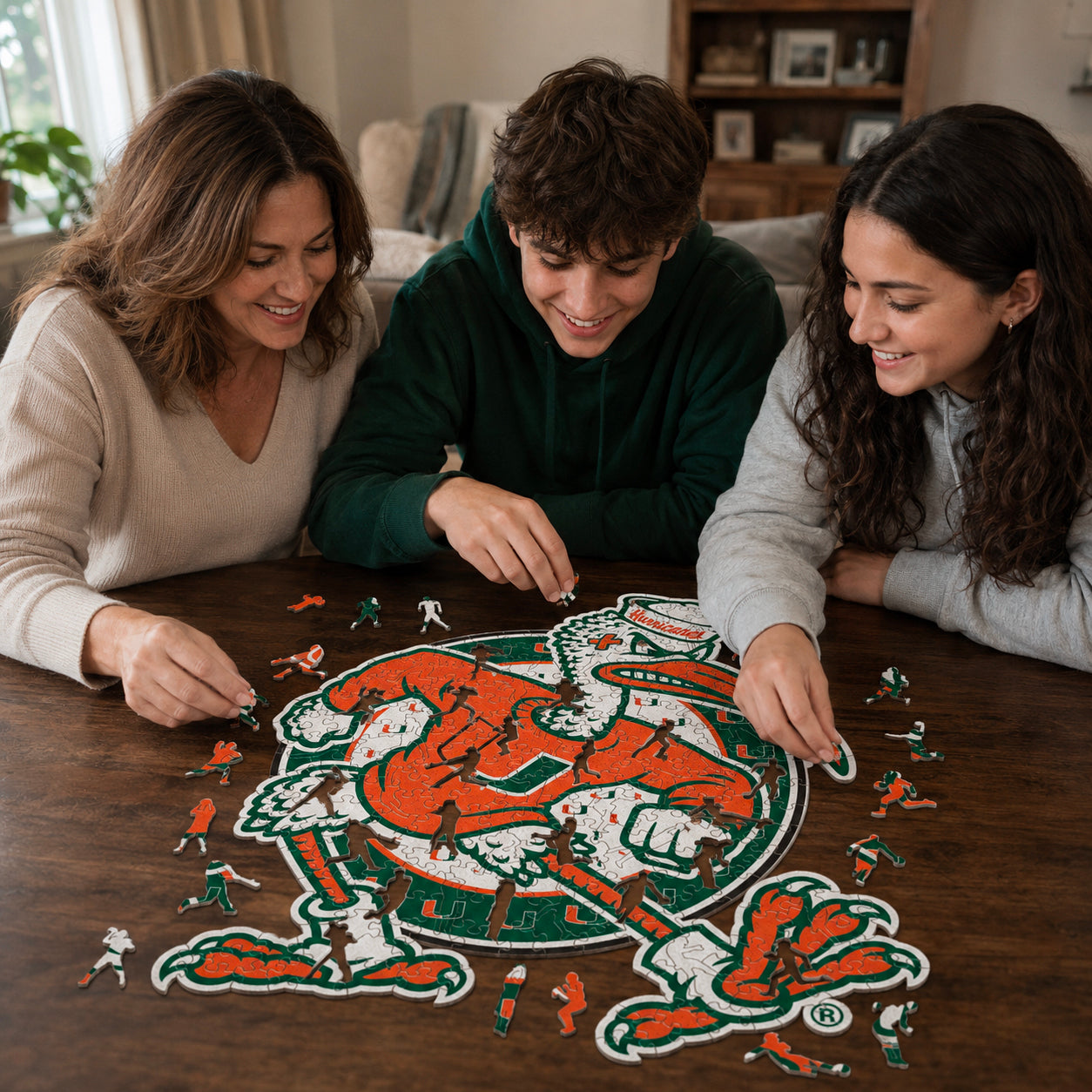 Miami Hurricanes Mascot Wooden Puzzle