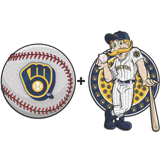 2 PACK Milwaukee Brewers™ Ball + Mascot