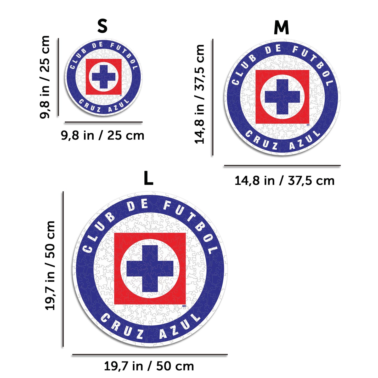 Cruz Azul FC® Logo - Wooden Puzzle