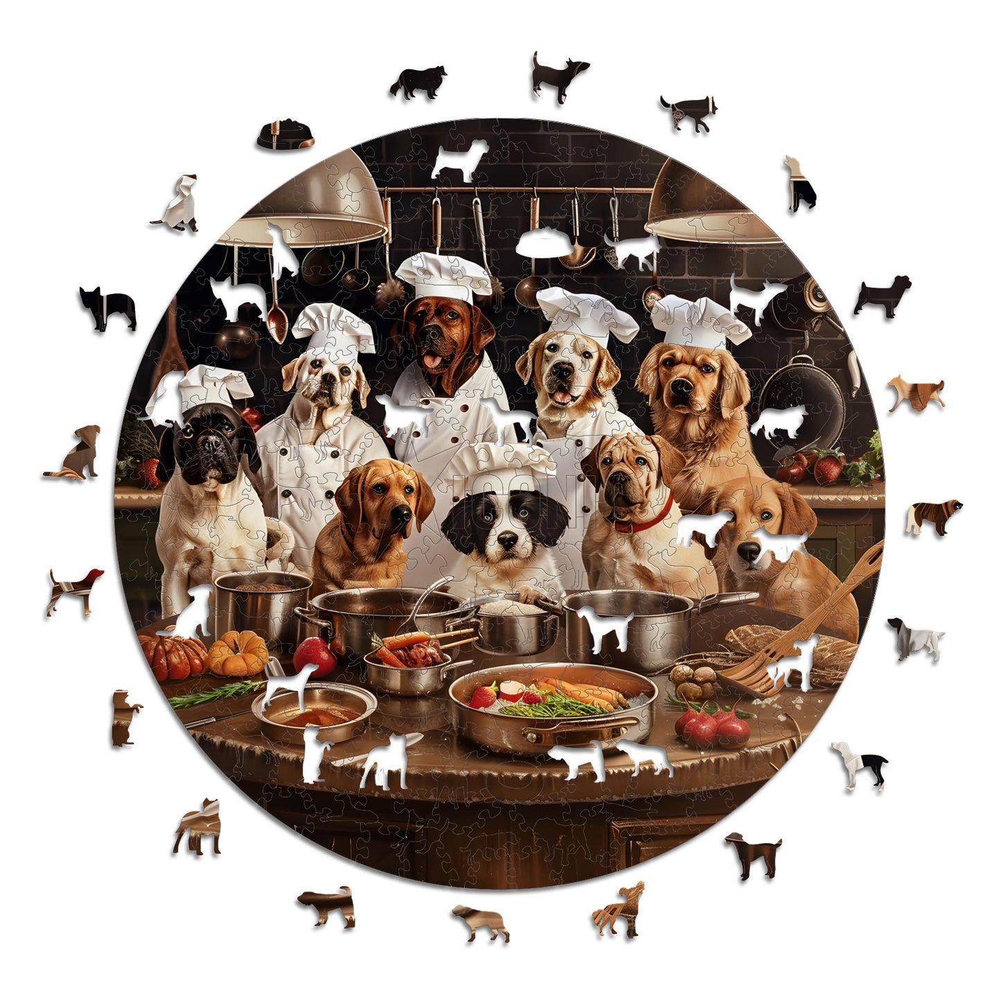 Chef Dogs - Wooden Puzzle