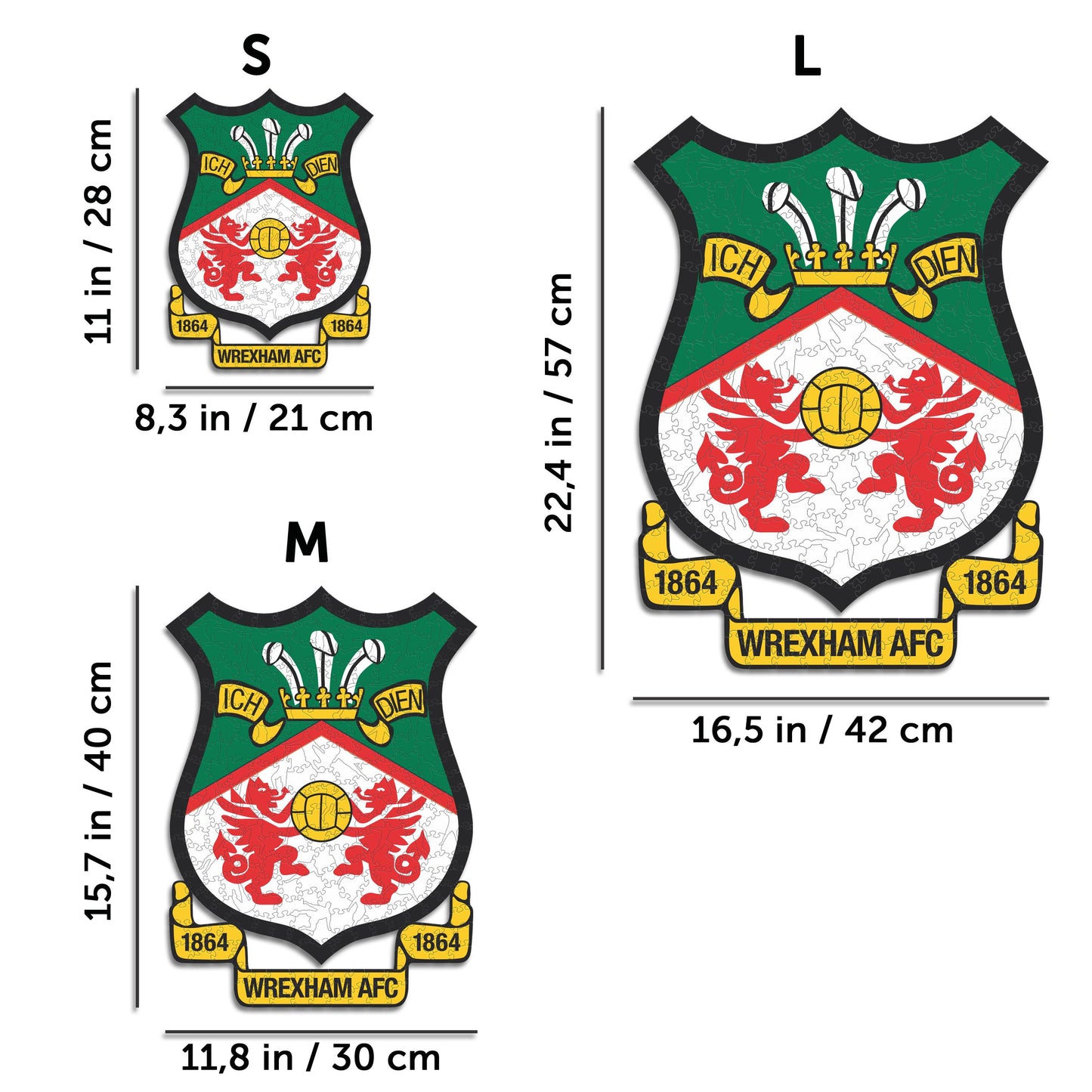 Wrexham AFC® Logo - Wooden Puzzle