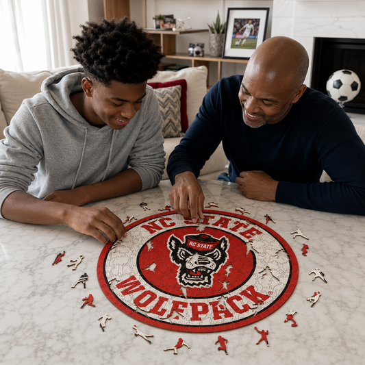 NC State Wolfpack Logo Wooden Puzzle