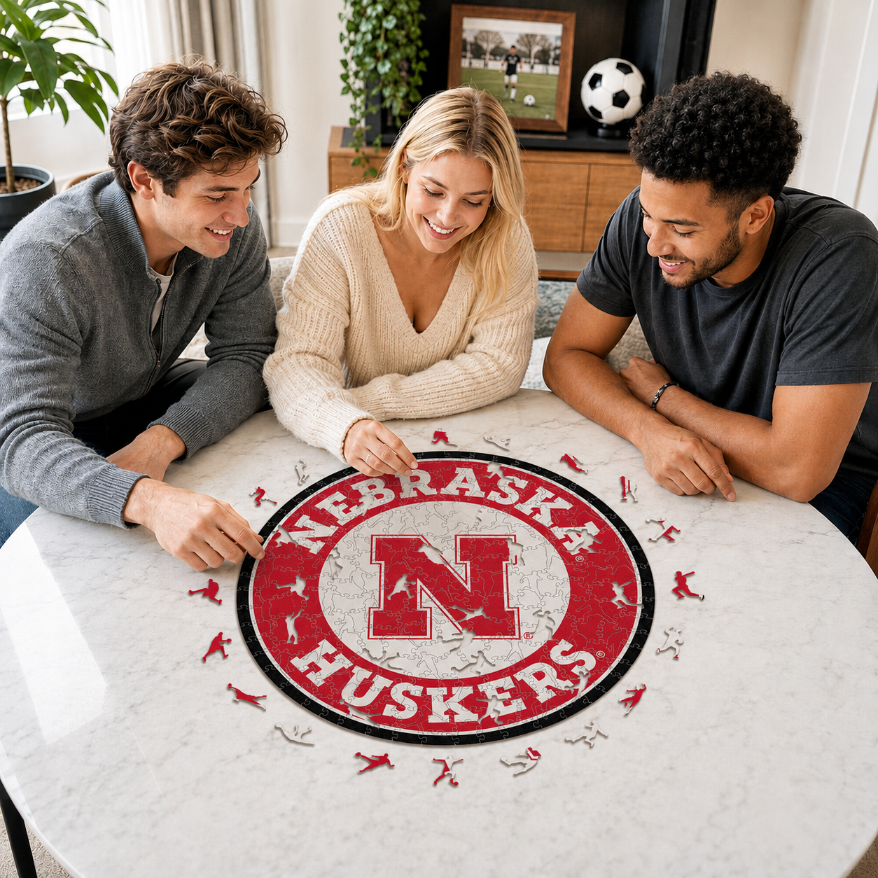 Nebraska Cornhuskers Logo Wooden Puzzle