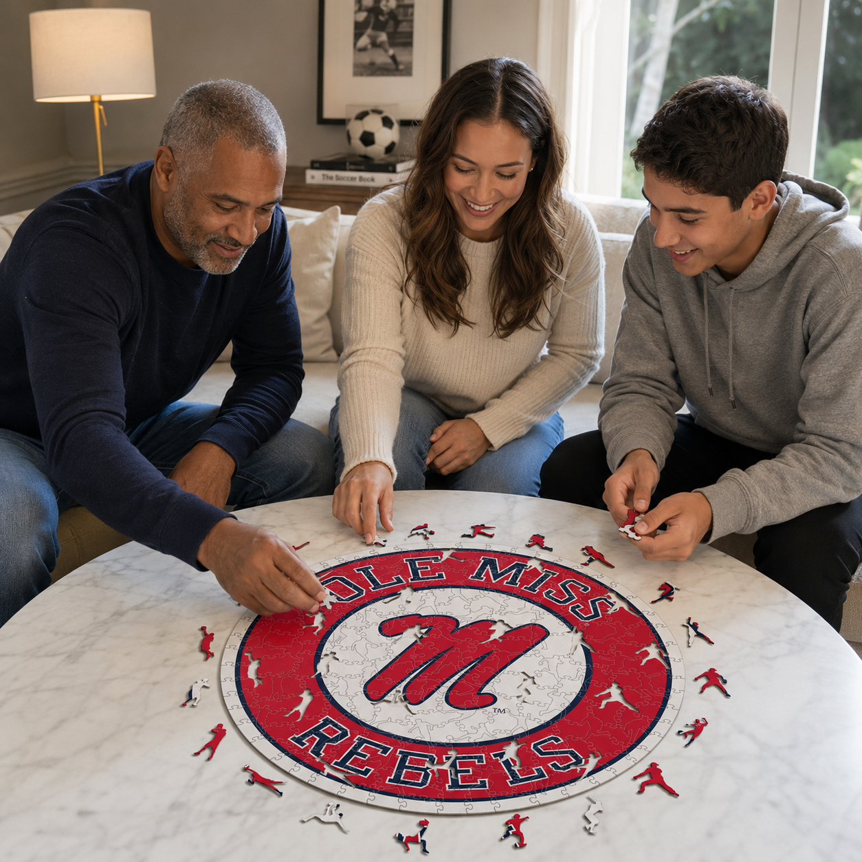 Ole Miss Rebels Logo Wooden Puzzle