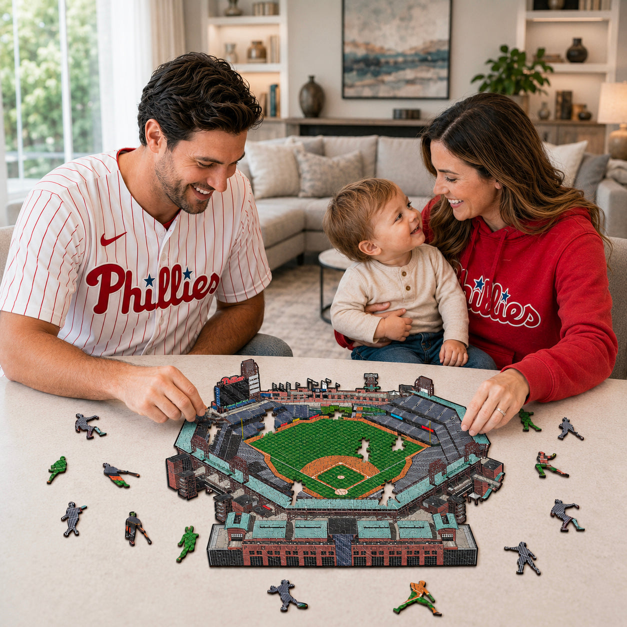 Philadelphia Phillies™ - Quebra-cabeça de madeira 