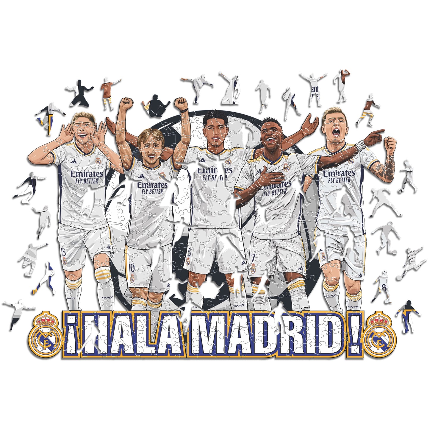 3 PACK Real Madrid CF® Logo + Jersey + 5 Players