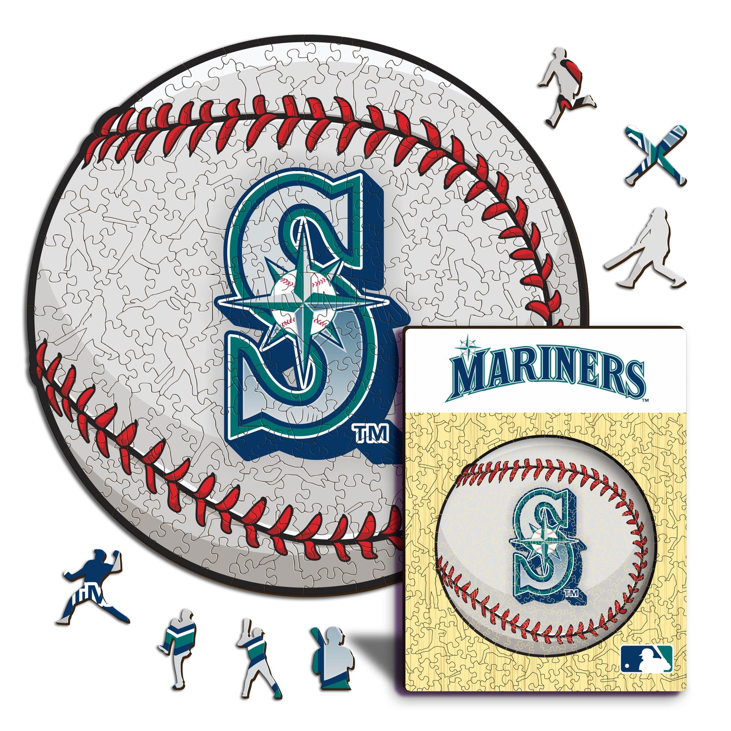 Seattle Mariners™ Baseball Wooden Puzzle