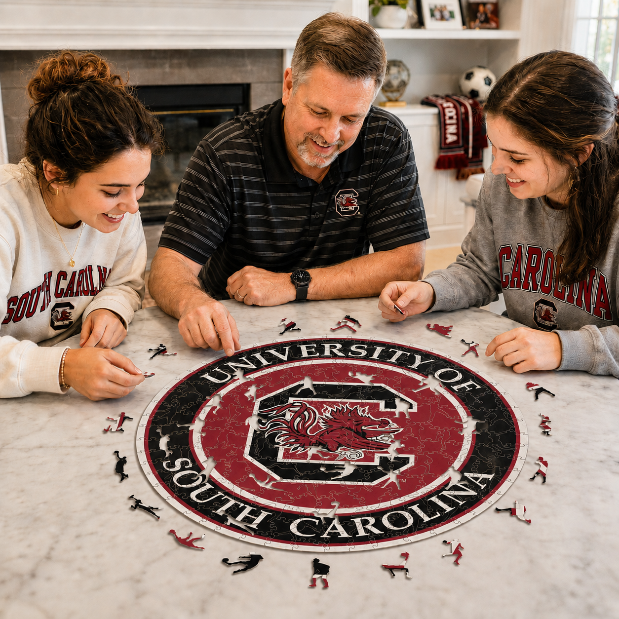 South Carolina Gamecocks Logo Wooden Puzzle