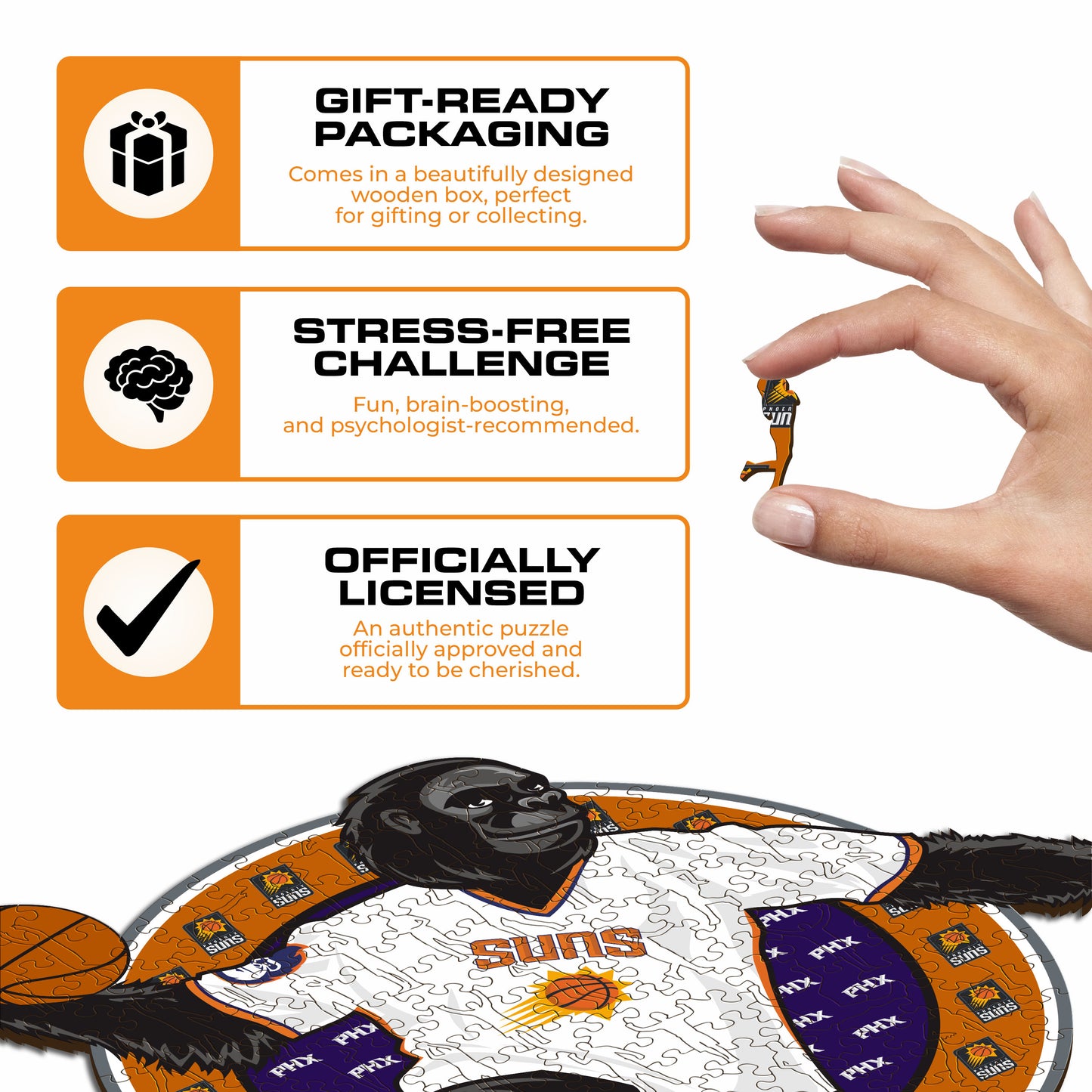Phoenix Suns™ Mascot - Wooden Puzzle