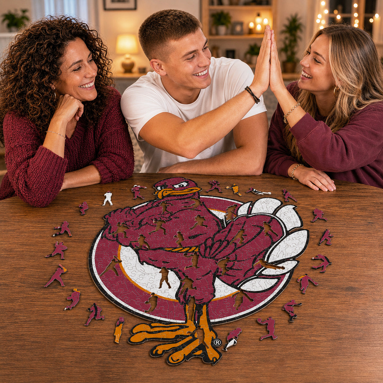 Virginia Tech Hokies Mascot Wooden Puzzle