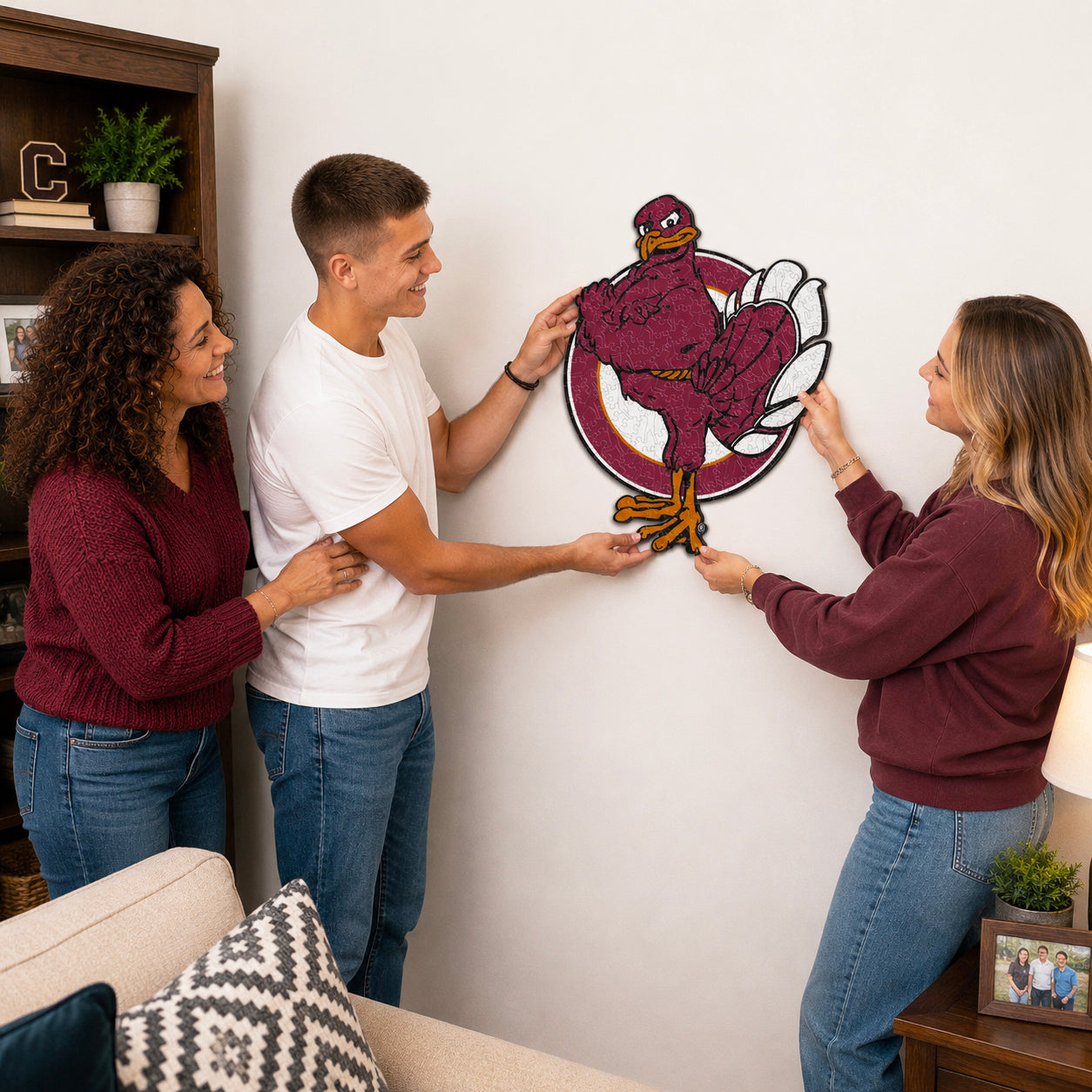 Virginia Tech Hokies Mascot Wooden Puzzle