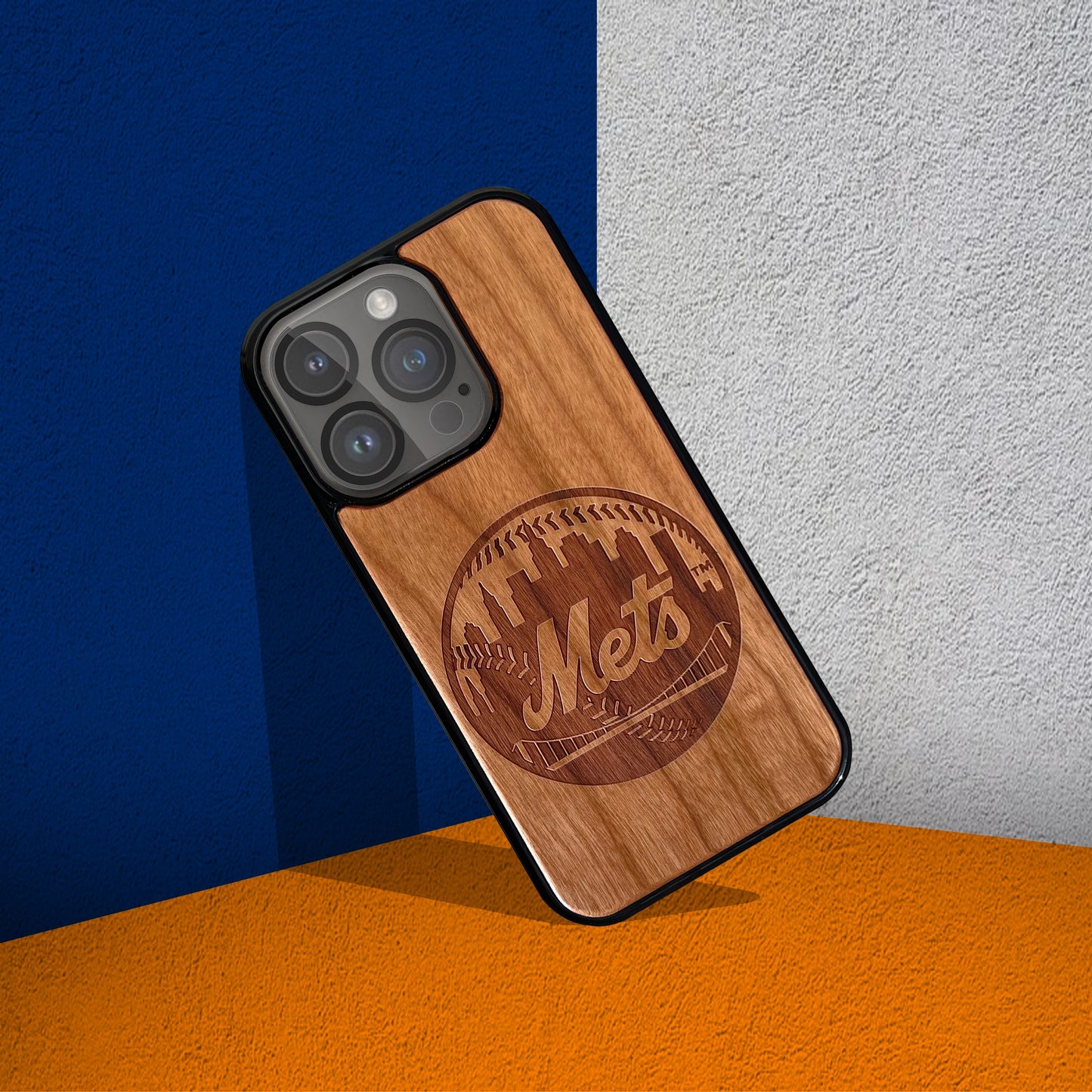 New York Mets™ - 木質手機殼（相容於 MagSafe）