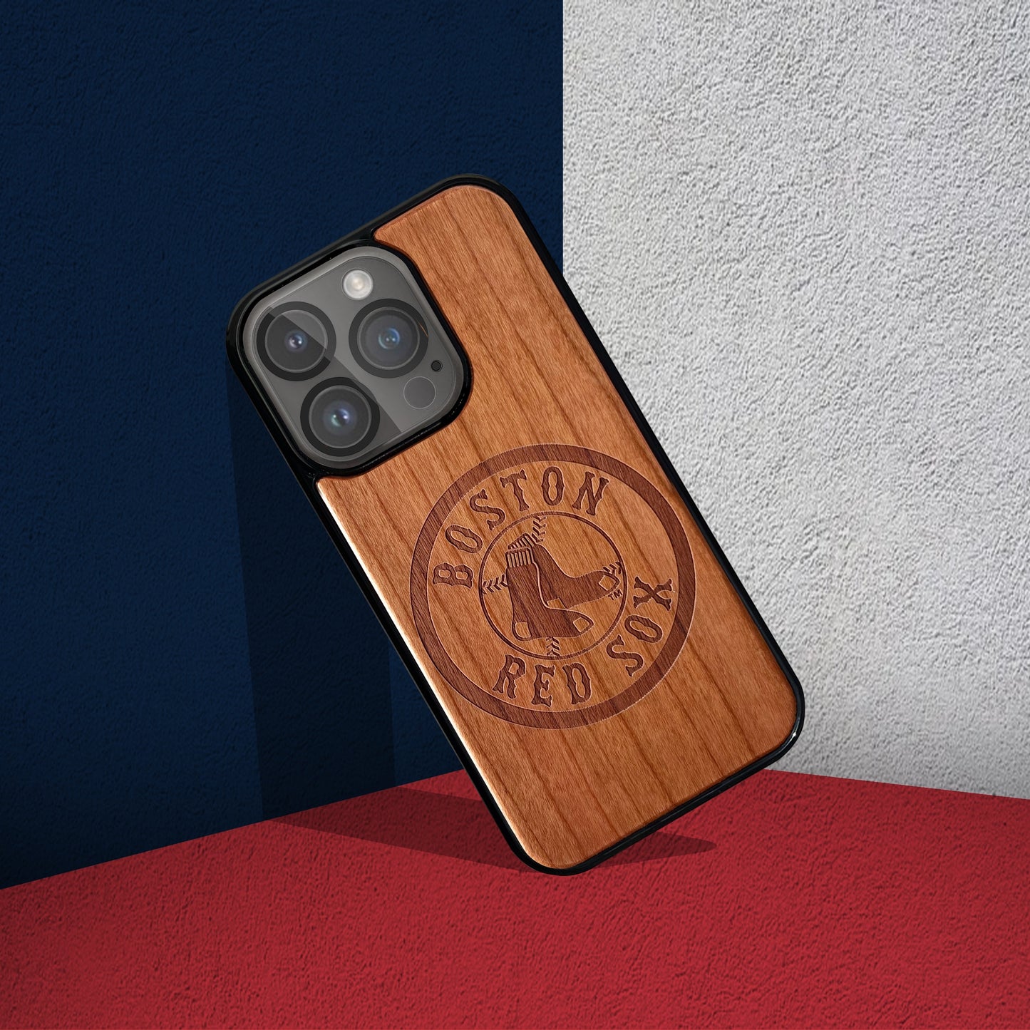 Boston Red Sox™ - 木質手機殼（適用於 MagSafe）