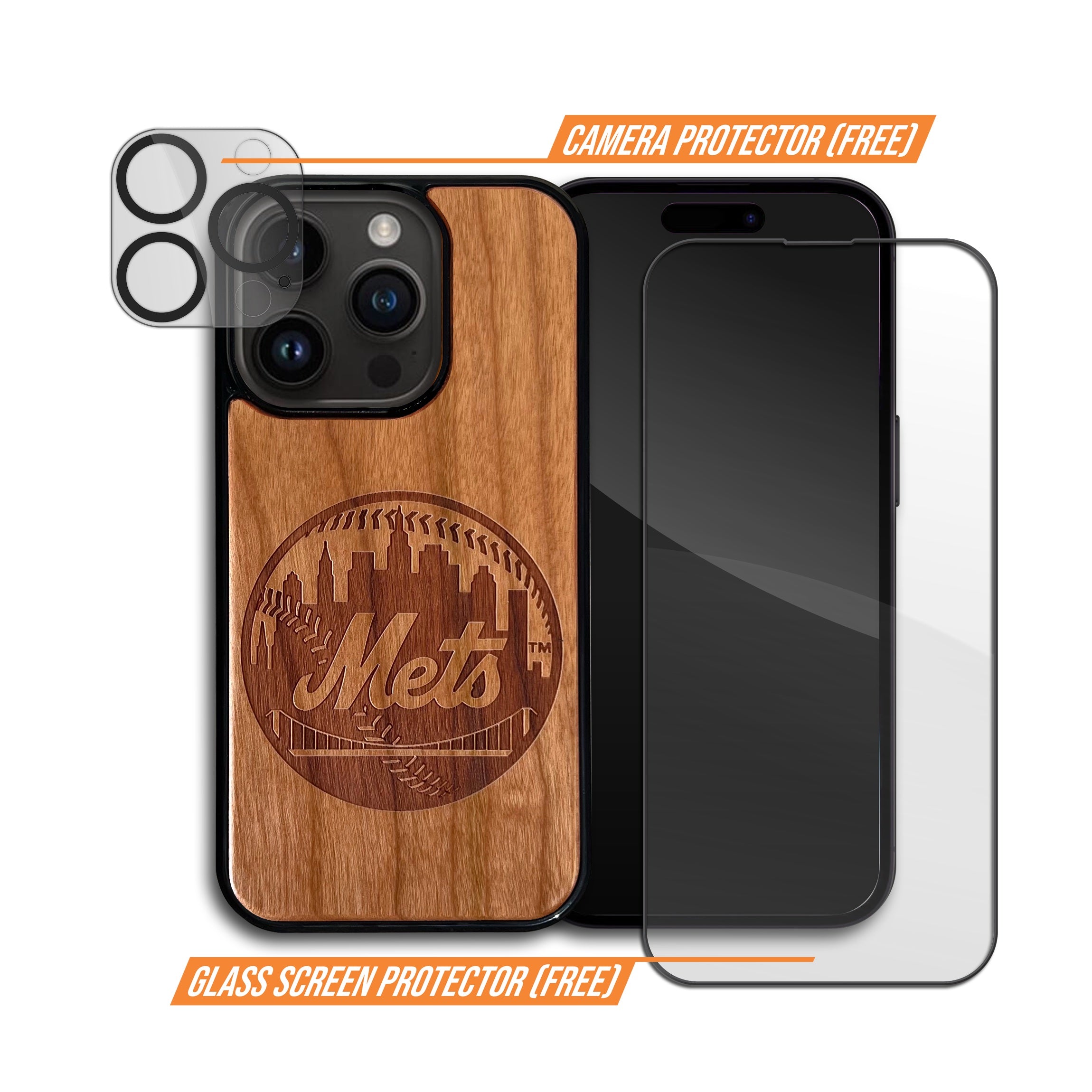 New York Mets Wooden Phone Case MagSafe Compatible