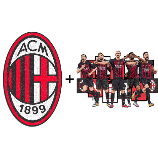 2 件裝 AC Milan® 徽標 + 5 名球員