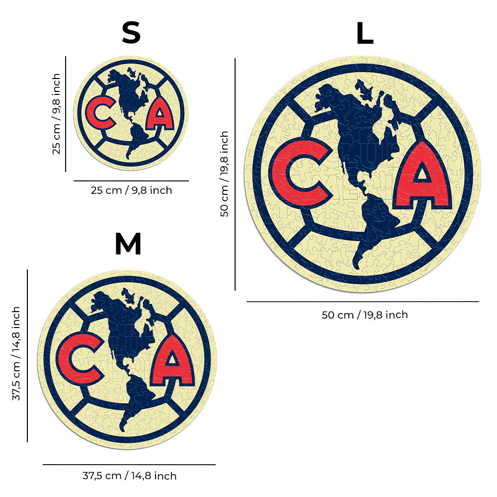 Club América® 徽標 - 官方木製拼圖