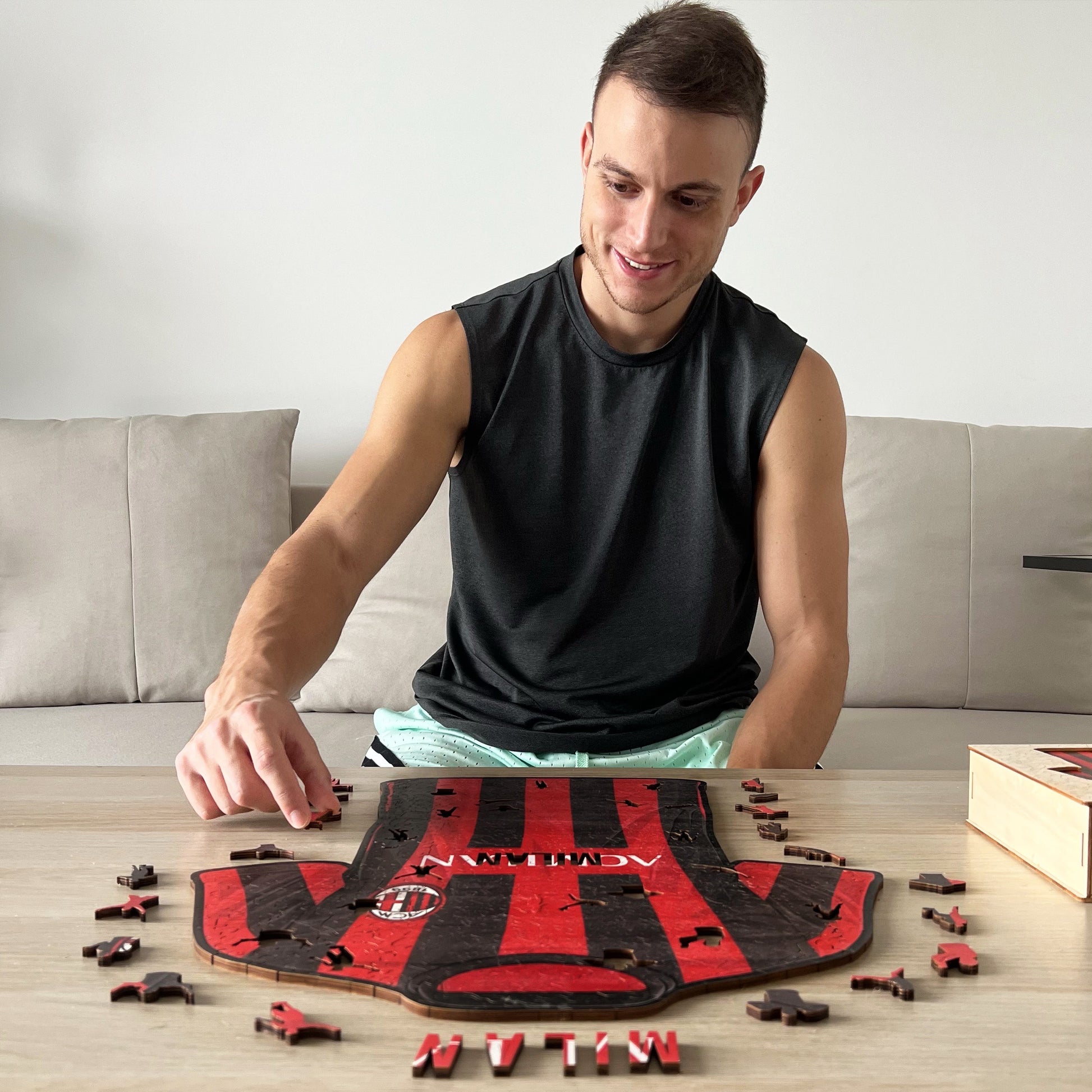 Soccer 'AC Milan  Classic Jersey' 3D Wood Jigsaw Puzzle – Winston