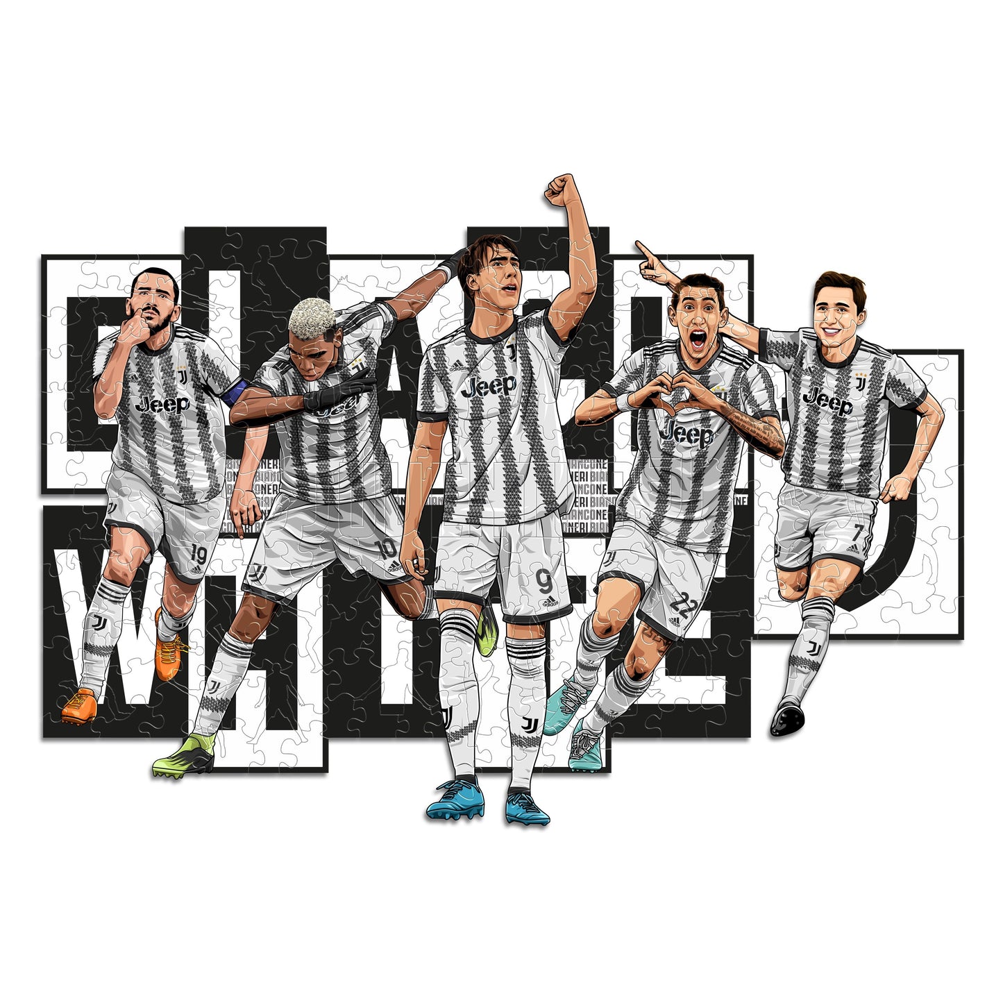 Juventus® 5 名球員 - 官方木製拼圖（限量版）