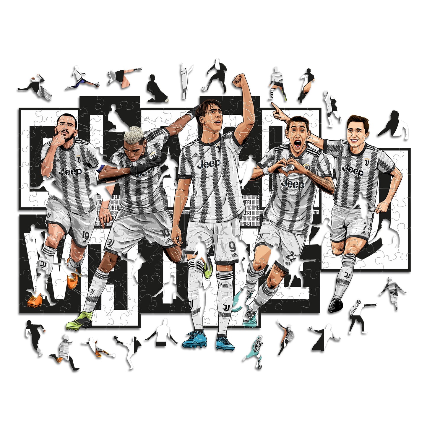 Juventus® 5 Players - Wooden Puzzle