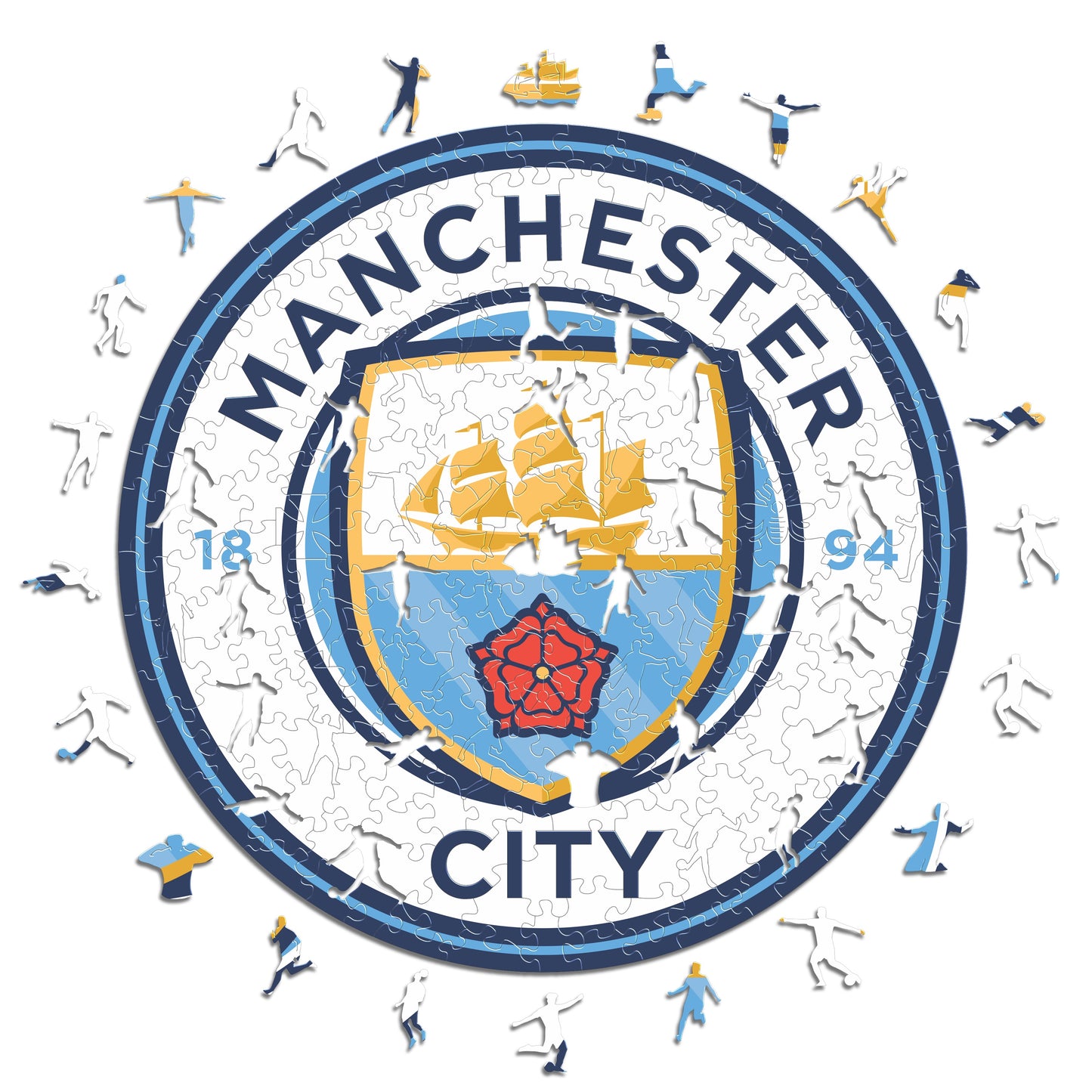 曼徹斯特城足球俱樂部®徽標 - 官方木製拼圖