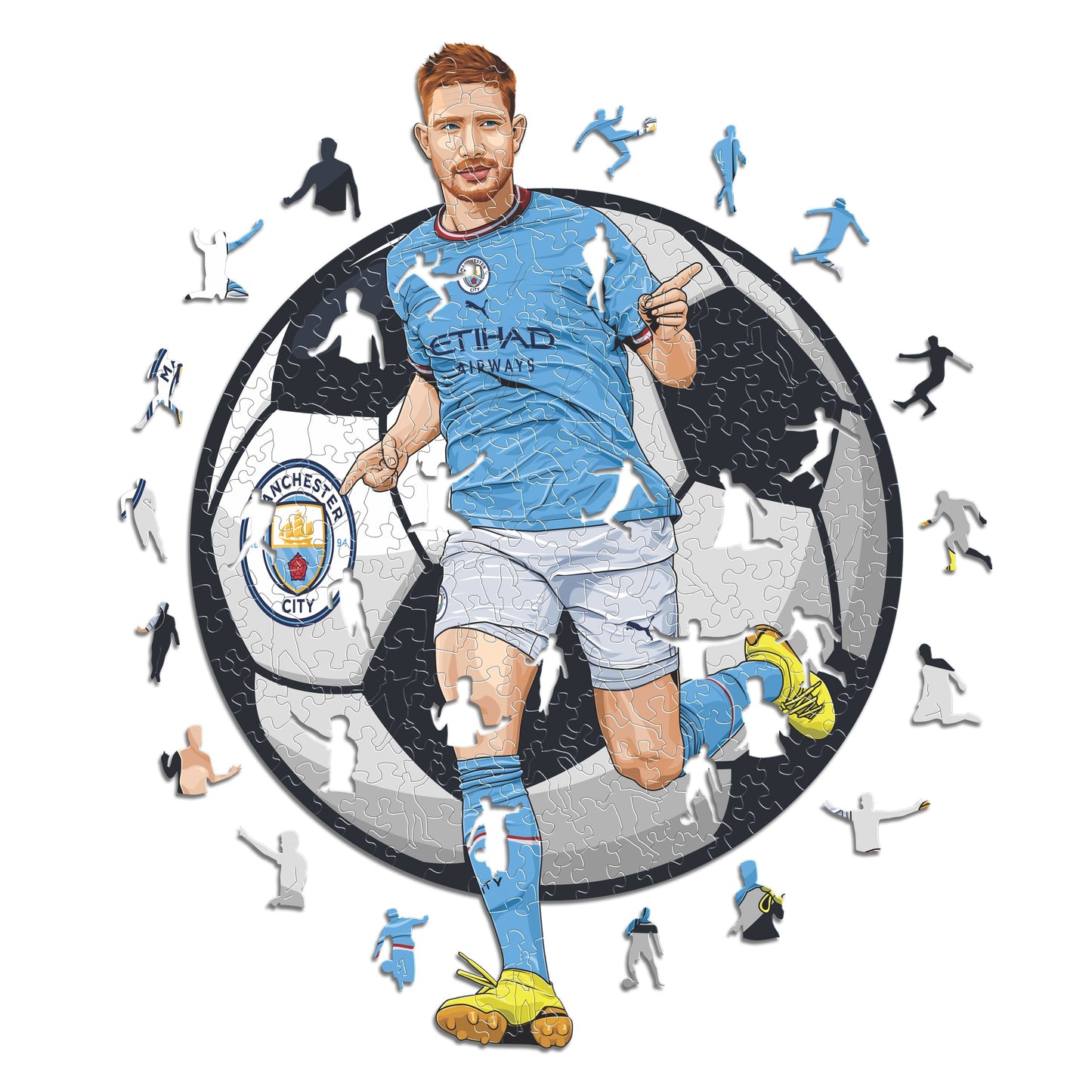 3 PACK Manchester City FC® Logo + De Bruyne + Foden
